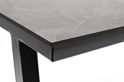 "Рио" стол барный из HPL 140х70см, H110, цвет столешницы "серый гранит"